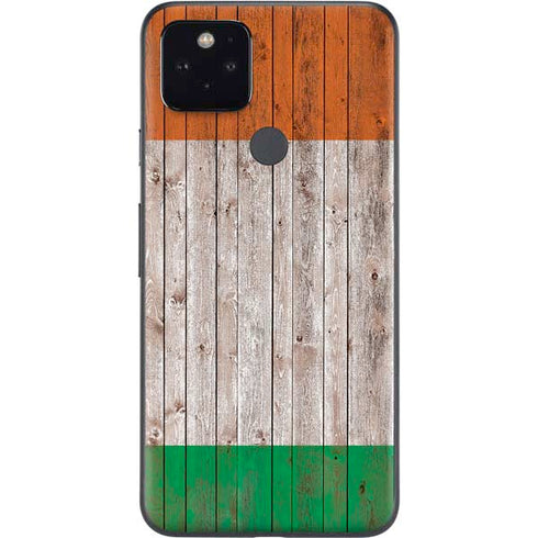 Ireland Flag Dark Wood Google Pixel 5 Skin